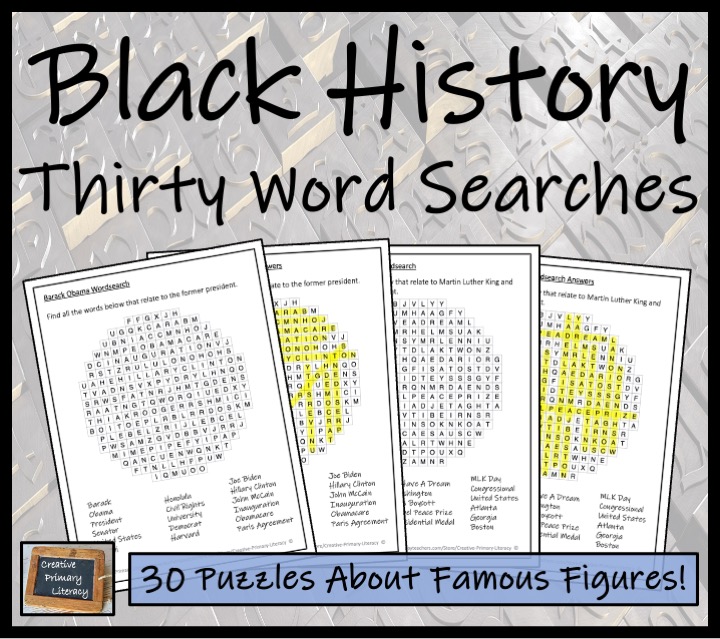 NEW PRODUCT - Black History Word Search Puzzle Collection

A collection of 30 word search puzzles of historical figures from history for just $3.00.

creativeprimaryliteracy.com/products/black…