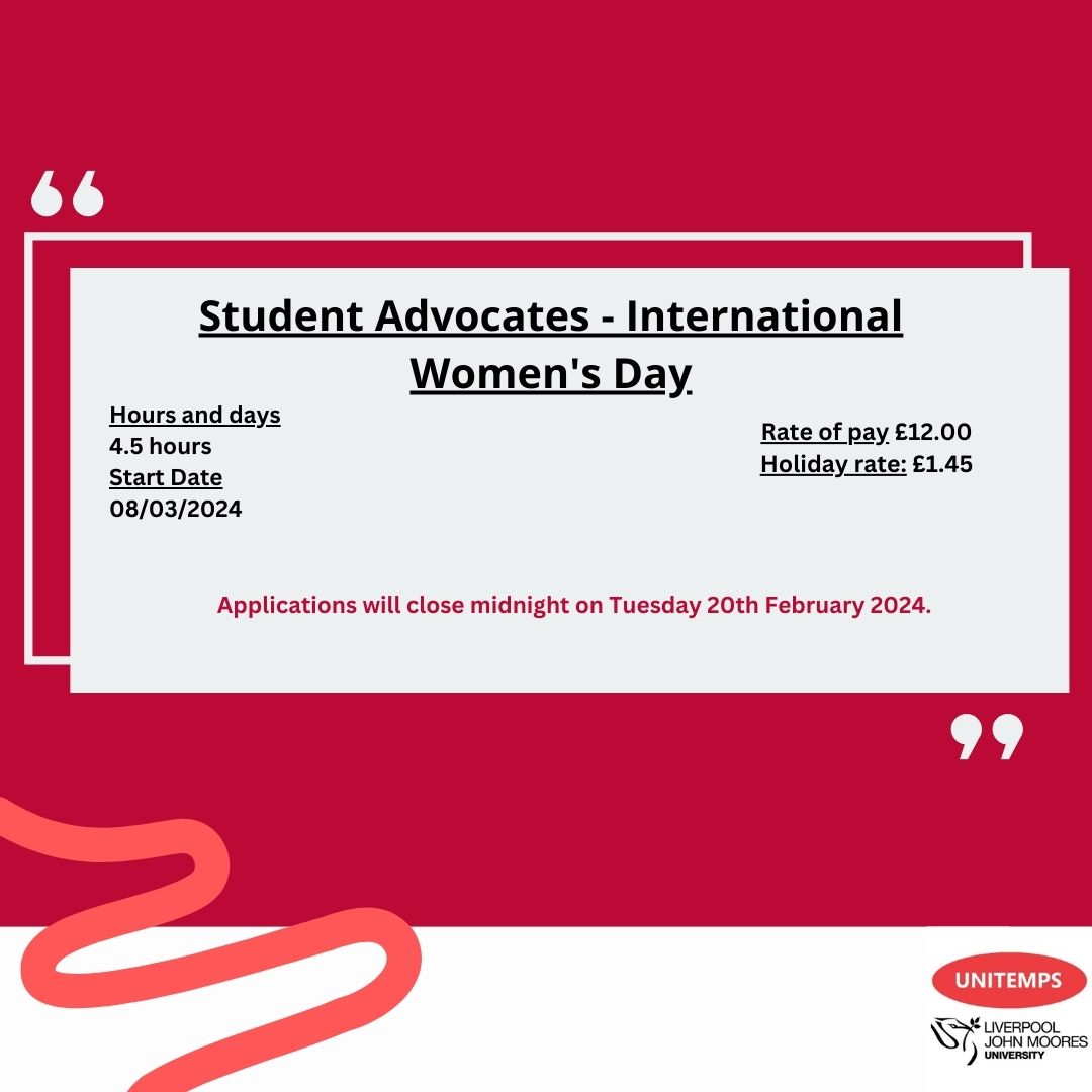 Unitemps Liverpool John Moores University tweet media