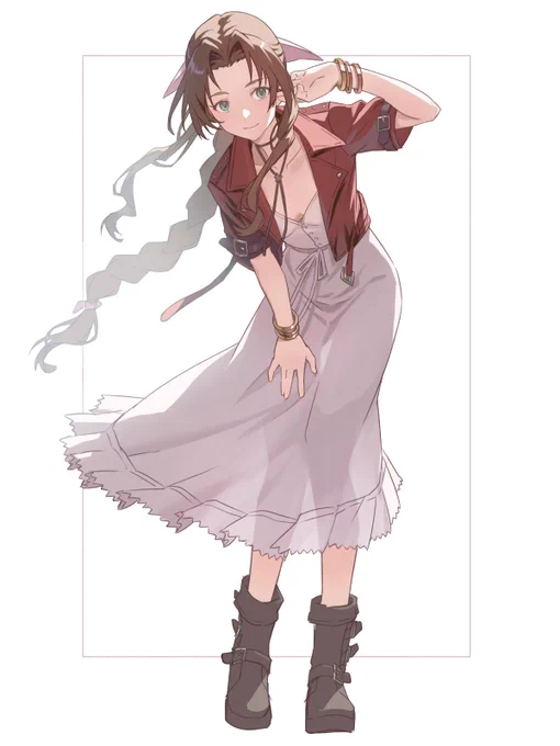 ちゃんと描いたエアリスもあります!おめでとう! #エアリス生誕祭2024 #エアリス誕生祭2024 #FF7R