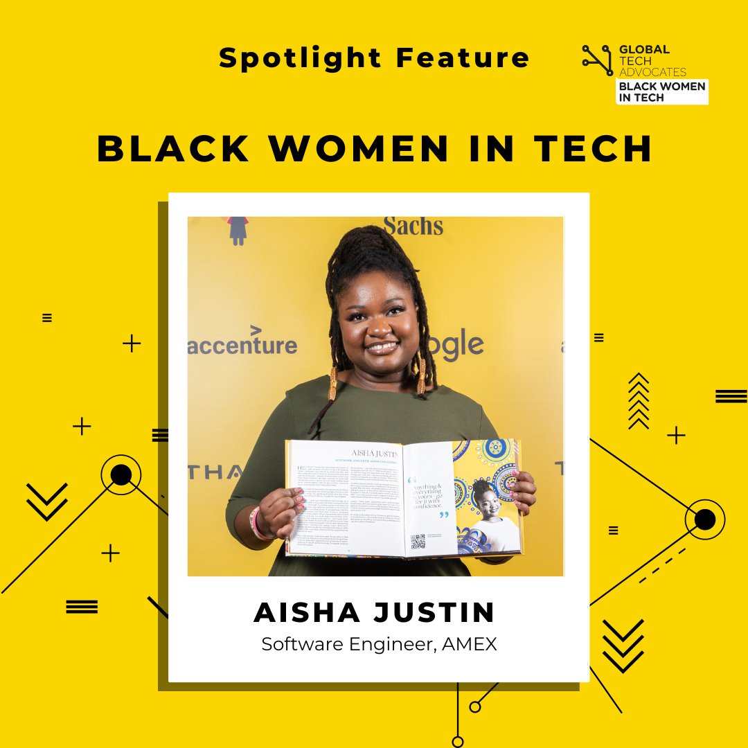 GTA_BWTECH's tweet photo. Happy #WomenInTechWednesday! ๐ Meet Aisha, a trailblazing software engineer making waves in the tech industry in the UK. Share your story or nominate an inspiring woman in tech. Visit https://t.co/VsOdpCA5Nq to make your nomination today! #BlackWomenInTech https://t.co/ZPuLB3jYmw