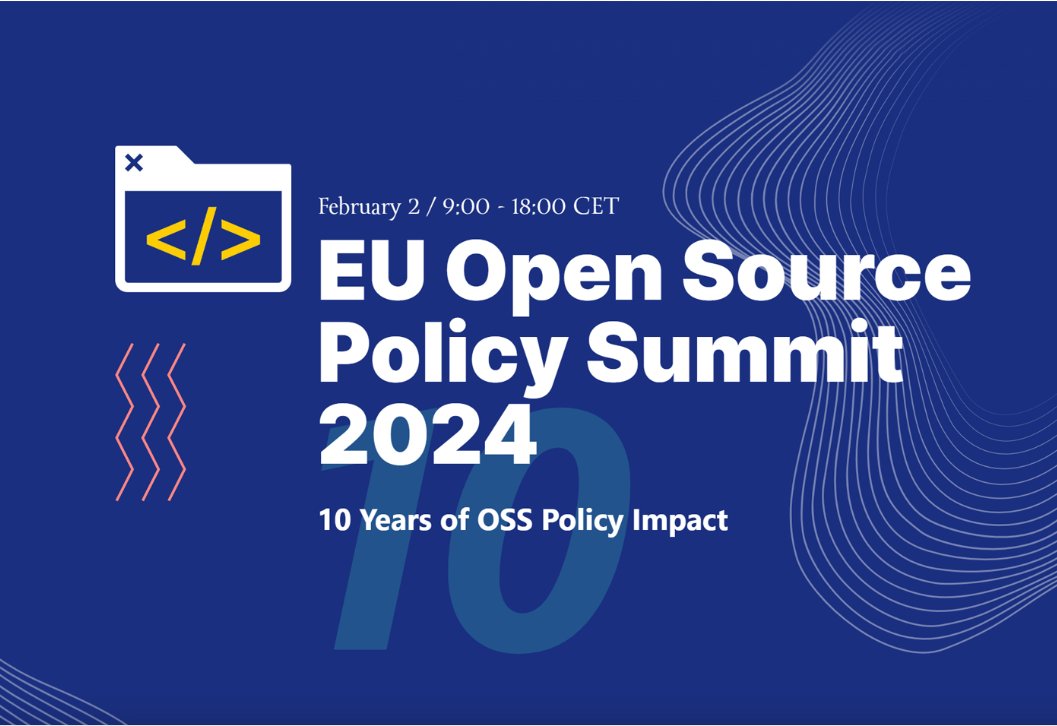 The 10th EU Open Source Policy Summit in Brussels on February 2nd dives into the strategic impact of open technologies and their role in shaping digital policy. 
For more details, visit the EU Open Source Policy Summit 2024: [summit.openforumeurope.org] #OpenSource #DigitalPolicy