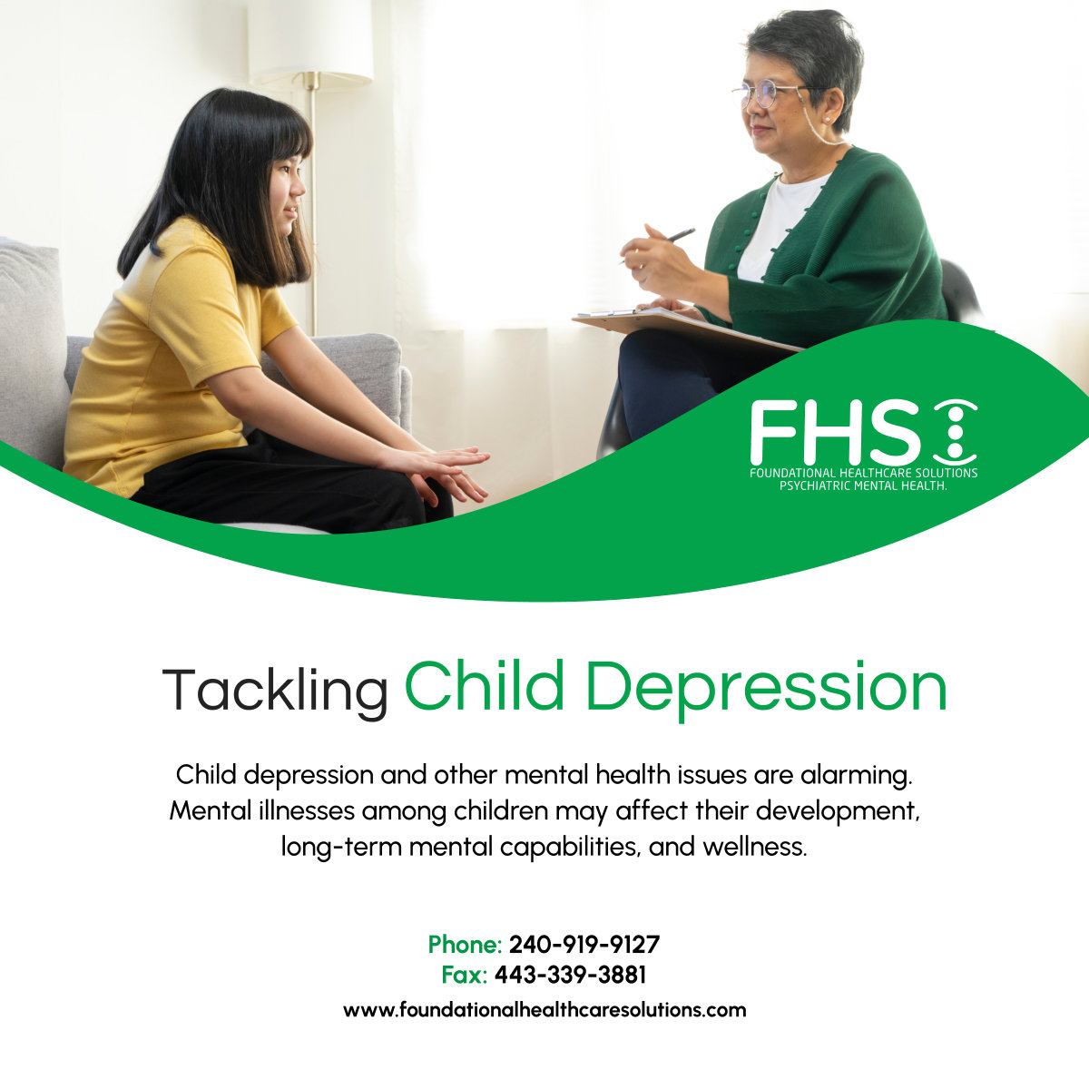 foundationalhcs's tweet image. Preventing children&apos;s depression and other mental illnesses in children should be discussed, promoted, and highlighted for everyone. Learn more information here at tinyurl.com/2s3byv3b. 

#WashingtonDC #ChildDepression #PsychotherapyServices #DepressionPrevention