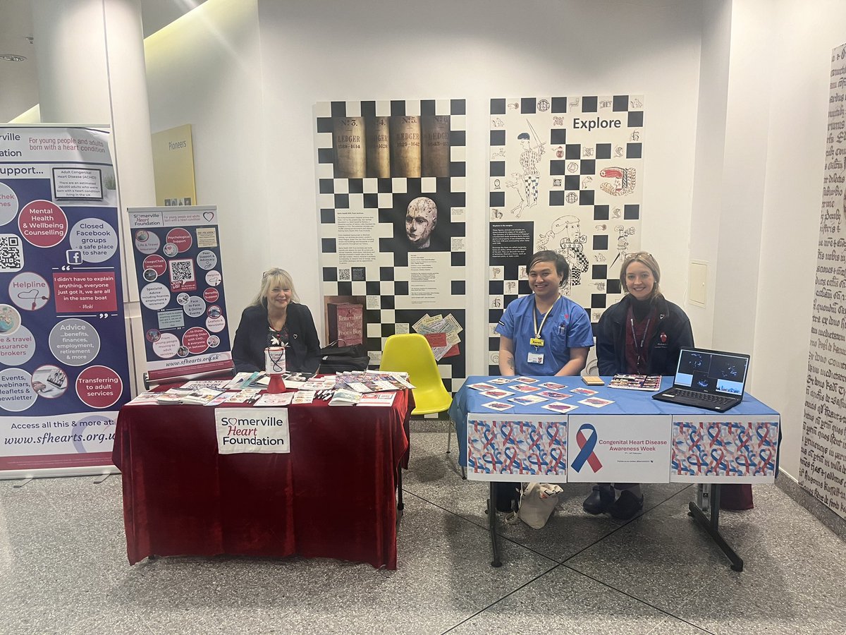 Great start to this morning’s #CHDAwarenessDay @BartsHospital with <a href="/amiodaaron/">Aaron Aniñon</a> , <a href="/rfc_mercaldi/">Rebecca Mercaldi</a> and <a href="/HeartSomerville/">Somerville Heart Foundation</a> 
🫀 🩺 🤩
Come along and say hello 👋
We’re in the atrium of the KGV building 
See you there 🥳

#ACHD #CHD #CHDAwarenessWeek