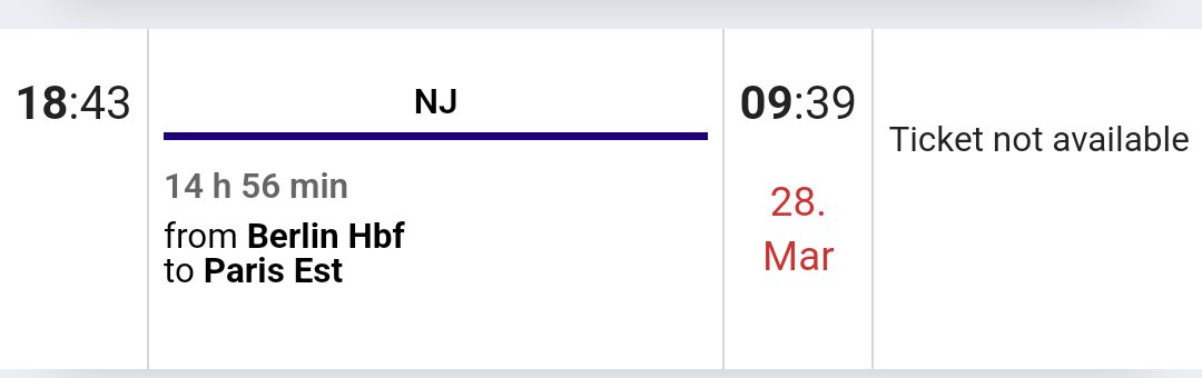 How early (or how late) are the NJ tickets between Berlin &amp; Paris available? <a href="/unsereOEBB/">ÖBB</a> <a href="/NightTrainWorld/">Nightjet World</a> #nightjet <a href="/oebbjets/">City|Night|Railjet</a>
<a href="/oebb_info/">ÖBB Verkehrsinfo</a> 
Easter is around the corner! 🐰
