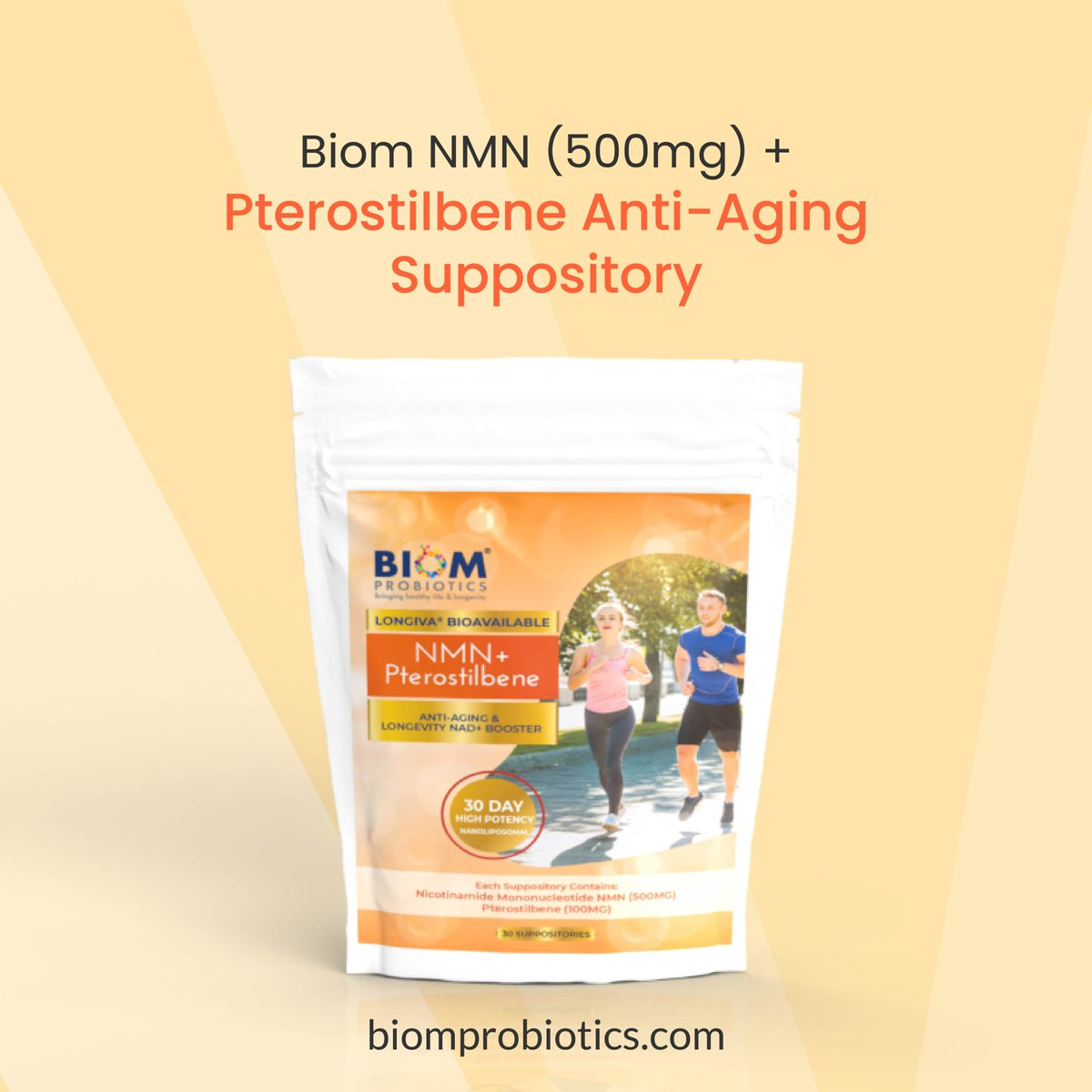 NMN (Nicotinamide Mononucleotide) & Pterostilbene, powerful compounds known for their anti-aging properties, are combined in a convenient suppository form.

Buy: bit.ly/3RYU1fX

#AntiAgingRevolution #BiomNMN #AntiAging #YouthfulVibes #BiomNMN #Pterostilbene #HealthyAging