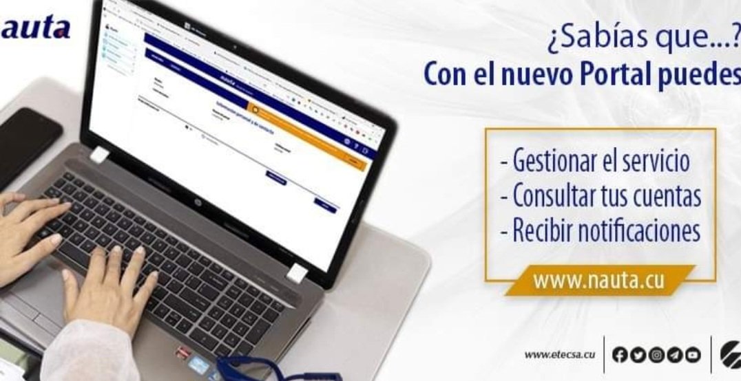Sabías que puedes acceder la sitio nauta.cu, portal de usuario #Nauta y además de las operaciones con este servicio, conocer sobre otros servicios con <a href="/ETECSA_Cuba/">ETECSA</a> #EtecsaTeAcompaña #CubaporlaTransformacionDigital