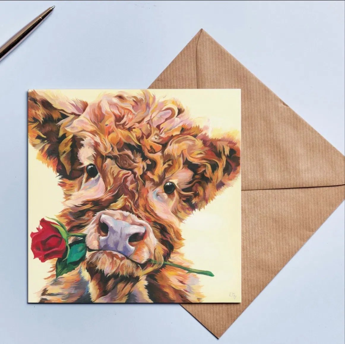 Valentine’s Day! 1 week 
to go! Even if you hate it, you’ve got to love this guy! Available at LaurensCows.com 

#Valentines #Valentinesday #justacard 

#valentines