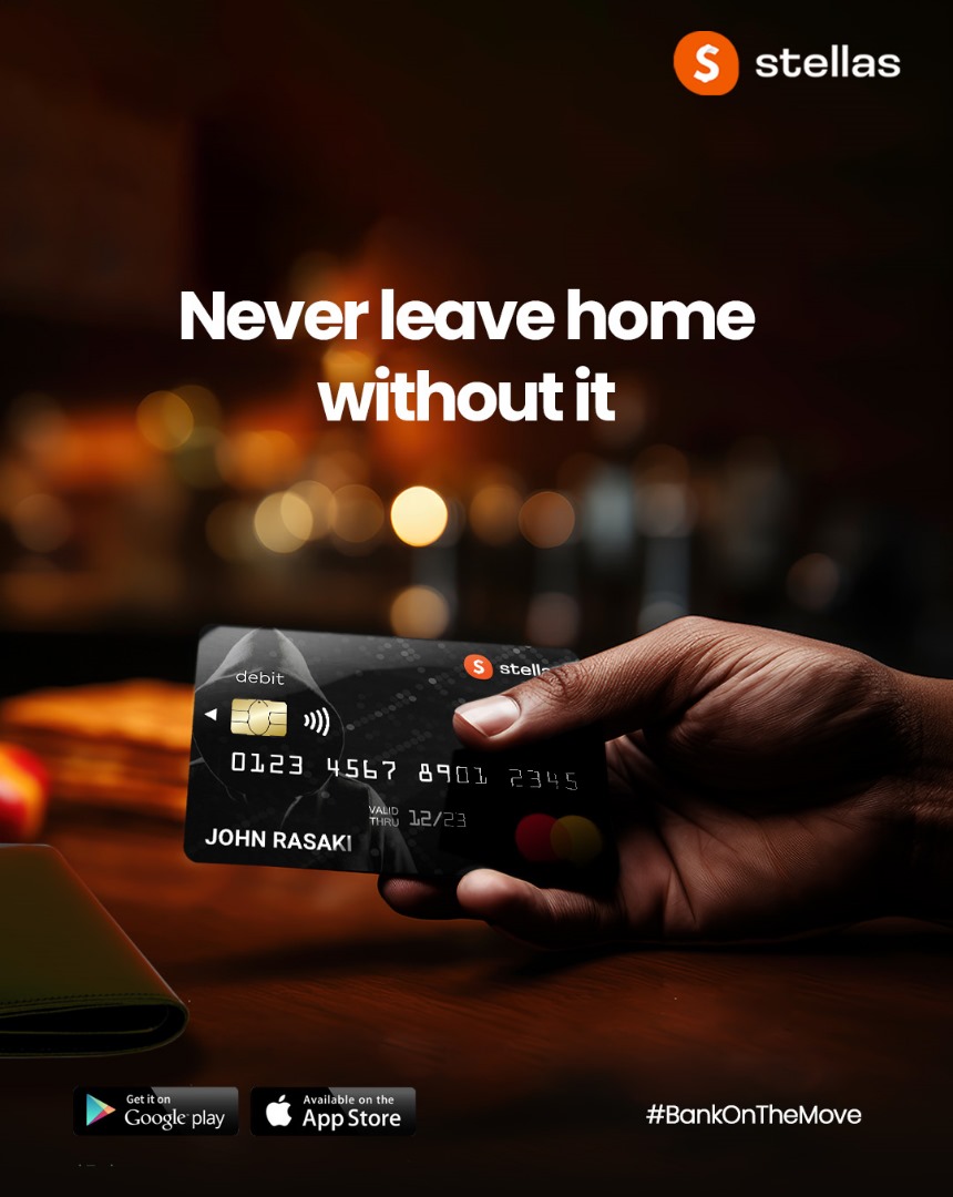 stellasbank's tweet image. With the Stellas Card, enjoy the luxury of seamless and fast transactions. 
No more stress over failed transactions. 
Plus, it’s FREE  for pickup if you request it now! 

Download the app from the link in bio and get your Stellas Debit card today
#BankOnTheMove”