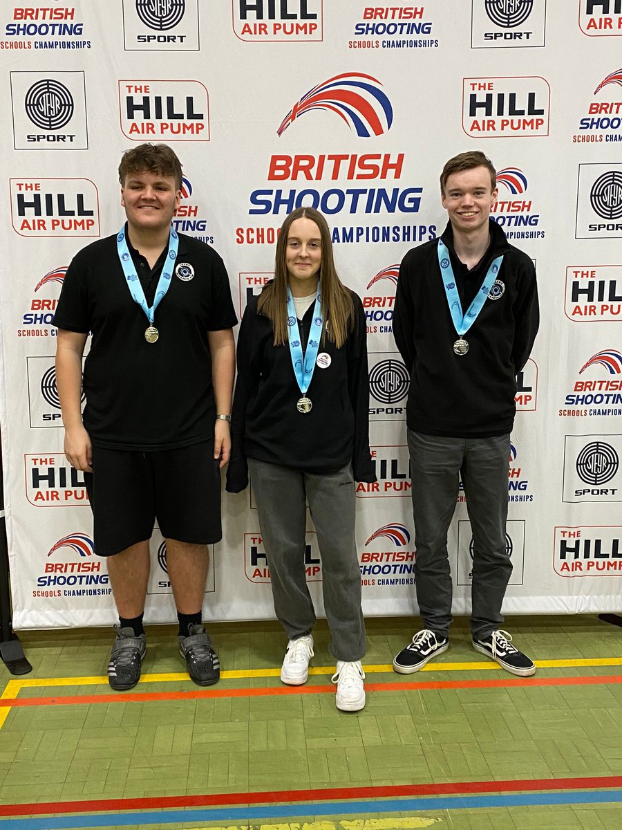 Dan O'Driscoll (@danodriscolluk) on Twitter photo Congratulations to Isaac, Hannah and Luke winning Silver for <a href="/CheshireCollSW/">Cheshire College - South & West</a> at the National finals of the <a href="/GBShooting/">British Shooting</a> School Pistol Championships. 🥈 Amazing shooting from all three of them.
Now for the Rifle finals today.
Thanks to <a href="/JoeBakerPistol/">Joe Baker Pistol Shooter</a> @CreweRP and SWC Scouts. Congratulations to Isaac, Hannah and Luke winning Silver for <a href="/CheshireCollSW/">Cheshire College - South & West</a> at the National finals of the <a href="/GBShooting/">British Shooting</a> School Pistol Championships. 🥈 Amazing shooting from all three of them.
Now for the Rifle finals today.
Thanks to <a href="/JoeBakerPistol/">Joe Baker Pistol Shooter</a> @CreweRP and SWC Scouts.