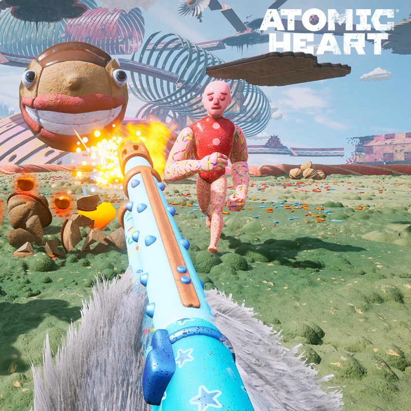 Focus_entmt's tweet photo. Embark on a new adventure in #AtomicHeart's with the new Trapped in Limbo DLC! Get ready to slide, climb and run in a twisted amazing colorful world!  💥 Now available on PS5, PS4, Xbox Series X|S, Xbox One, PC and in the Atomic Pass DLCs