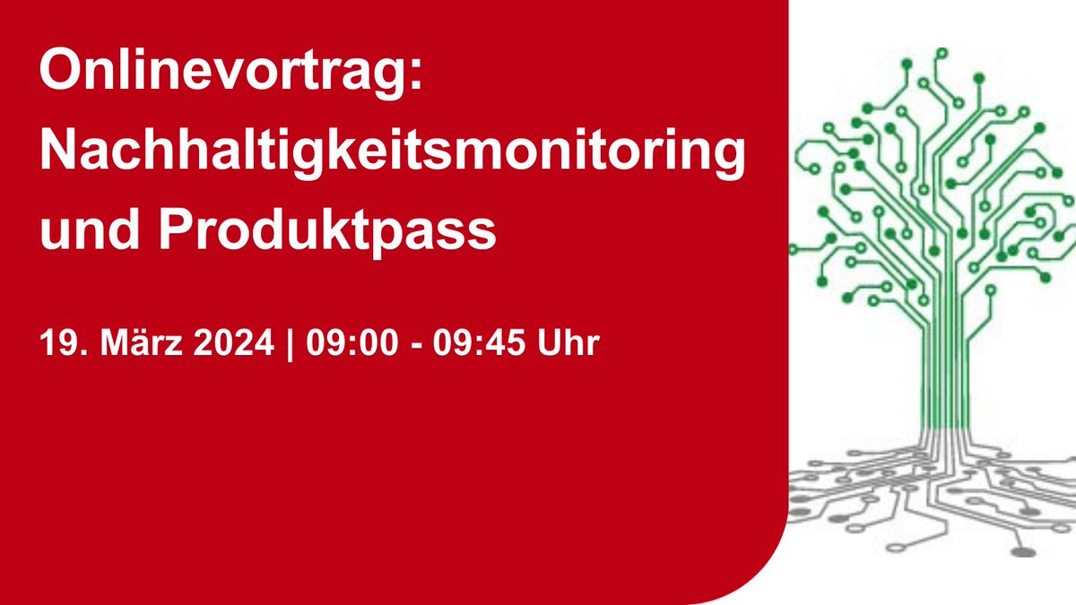 Wie gut kennen Sie Ihre Produktionsprozesse &amp; Lieferketten?
Ab 2025 gilt Nachhaltigkeitsberichtspflicht für viele Unternehmen.
Einen schnellen Überblick gibt unser
👉Onlinevortrag: Nachhaltigkeitsmonitoring und Produktpass
📆19.03.2024
🕘09:00-09:45 Uhr
ℹ️klima-neutral-digital.de/veranstaltunge…