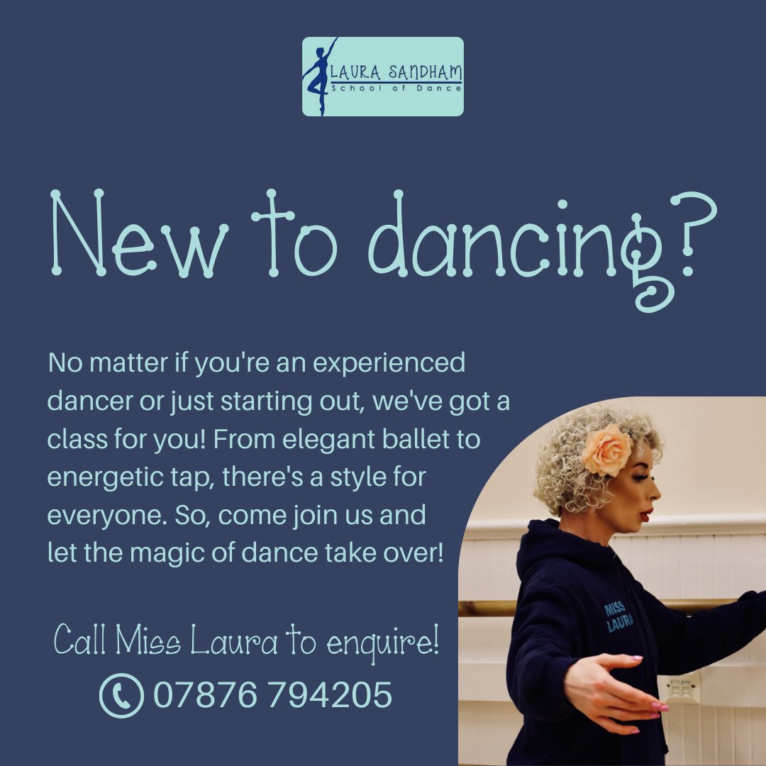 LSSchoolOfDance's tweet image. New to dancing?
No matter if you&apos;re an experienced dancer or just starting out, we&apos;ve got a class for you! 

Call Miss Laura to enquire!
📞 07876 794205
-
-
#LauraSandhamSchoolOfDance #DanceClassesForKids #DanceClasses #Lancaster #NewToDance