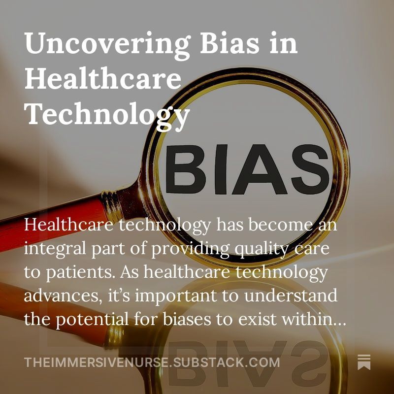 #bias #healthcaretech #riskmitigation #algorithms #AI #data #diversity #culturalcompetence #healthequity #validation

buff.ly/3tgEMpj