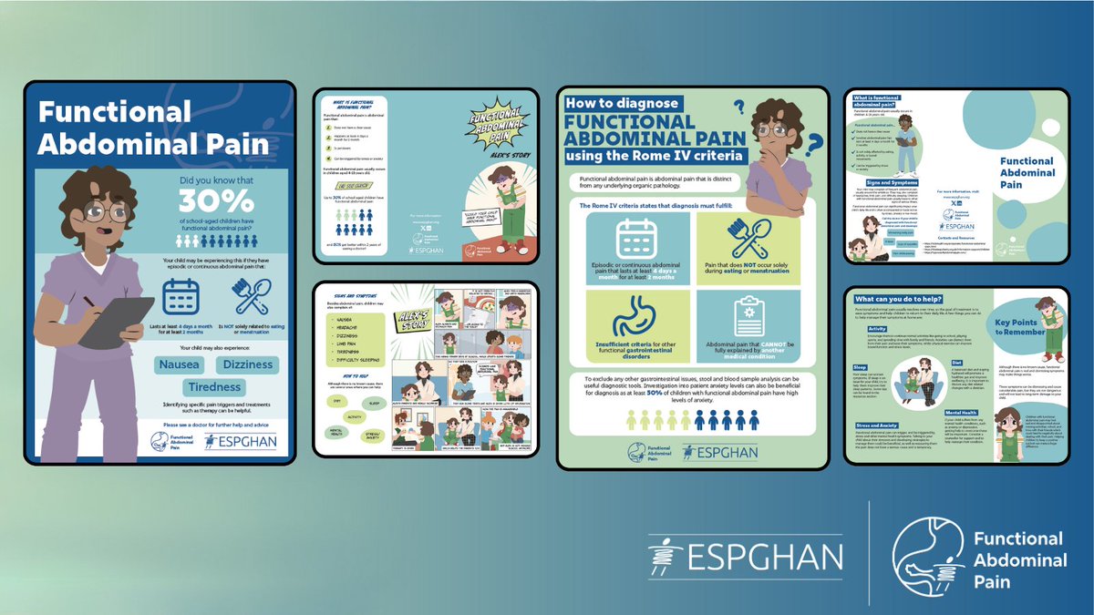 ESPGHANSociety's tweet photo. Did you know… 

…Up to 30% of school-aged children experience functional abdominal pain (FAP), and 80% of these children get better within 2 years of seeing a doctor 

Want to know more? Explore the resources on our website now  🔽
https://t.co/iqetvHftrX

#FunctionalAP https://t.co/WY6qFBtcWx