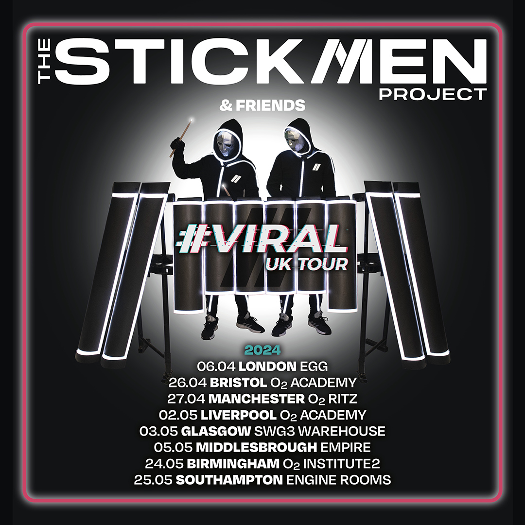 Fresh from appearances at Reading and Leeds, as well as multiple major worldwide festivals, @TheStickmenProj is now embarking on their first-ever UK tour. Witness their live electronic show here on Thu 2 May⚡️ Get your Priority Tickets NOW 👉 amg-venues.com/T5t250QyG4k