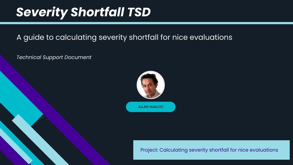 “Severity Weights” were introduced to NICE Methods in January 2022. TSD23 provides guidance on how severity shortfalls can be calculated, including the data sources that can be used in most appraisals. Find it here: shorturl.at/PQVX4