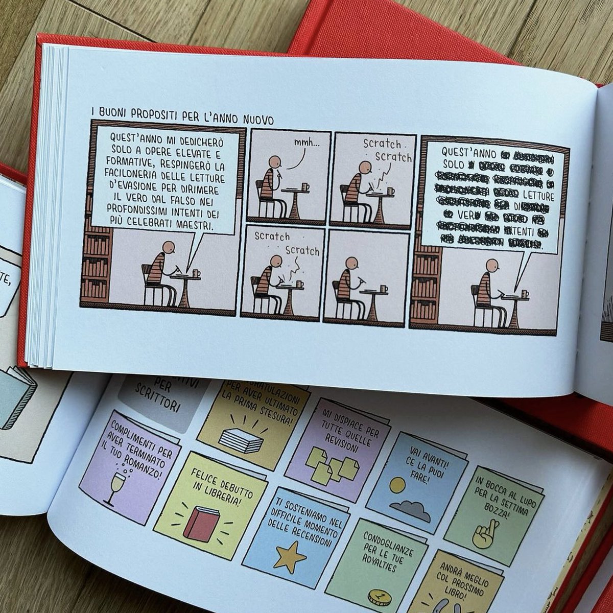 ITALY! My book of literary cartoons “La Vendetta dei Bibliotecari” is out now from Mondadori / Oscar Ink.
(These pictures are borrowed from my brilliant translator <a href="/tegamini/">Tegamini</a> ) 
Details here: oscarmondadori.it/libri/la-vende…