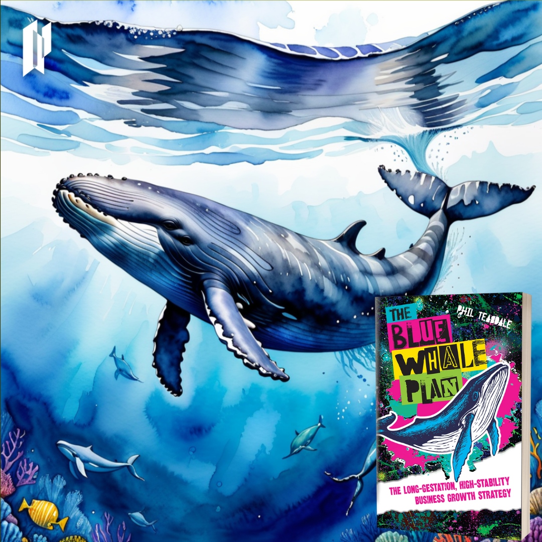 Could your ‘small’ business be a Blue Whale just waiting to break the water?

Phil Teasdale's new book ‘The Blue Whale Plan: The long-gestation, high-stability business growth strategy’ is out now,

Grab your copy here: mybook.to/TBWP

#bluewhaleplan #businessreads