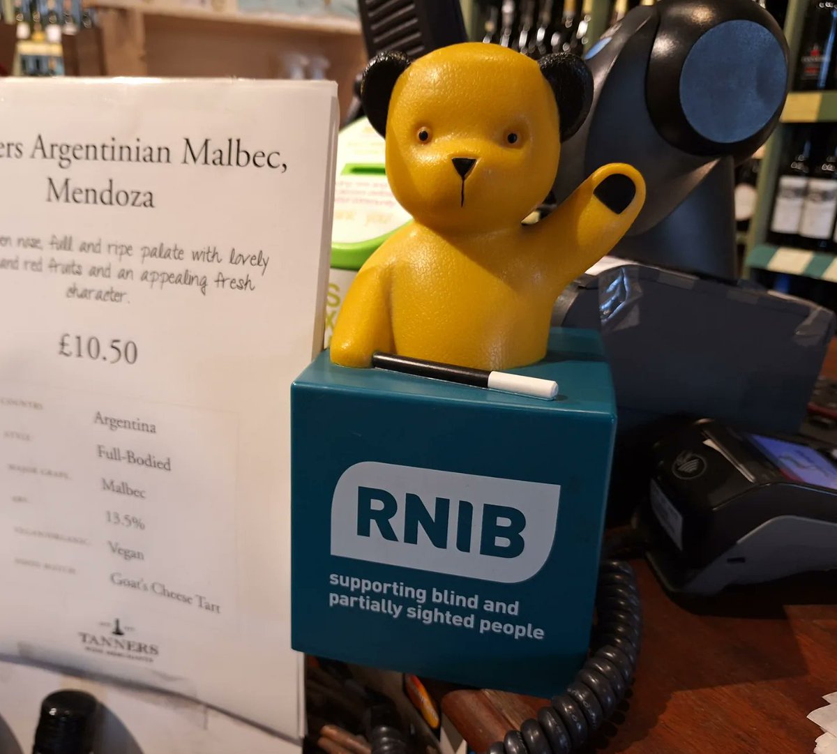 TannersWpool's tweet photo. From us and from Snooty, thank you for your donations for the @RNIB  @rnibcymr. Between us all, we've raised £61 pounds for a great cause.

Please keep those bits of change coming in so we can keep helping to make a change.

#rnib #Welshpool https://t.co/HMX9LnXx2K