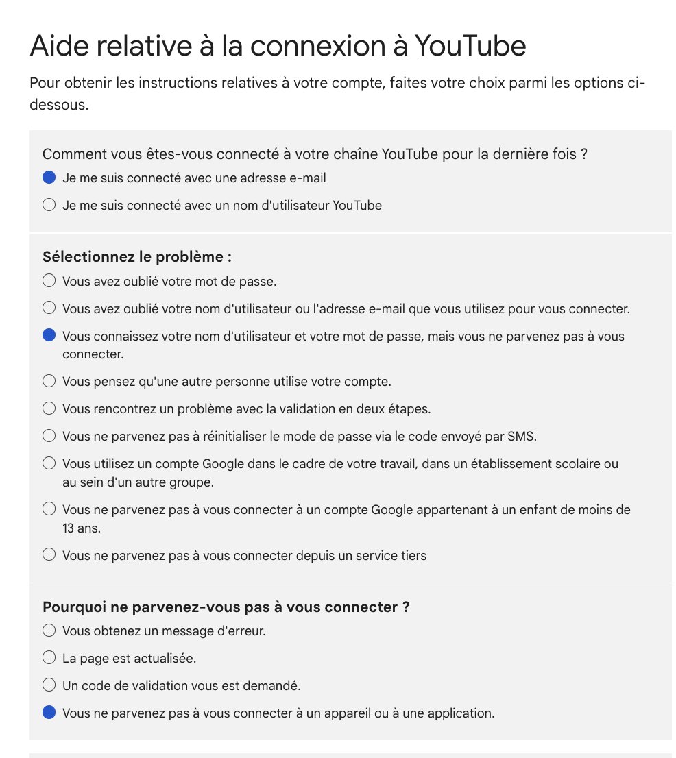 RAPRNBlemag's tweet photo. @TeamYouTube Malheureusement je ne pense pas que cette page soit adaptée à la situation.

Je me doute qu'il s'agisse de 99% des situations, mais je ne pense vraiment pas qu'il s'agisse d'un problème de pirate / changement d'accès... https://t.co/FSnj1dEnR2