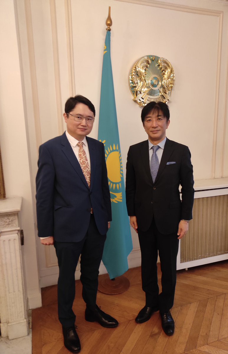 AskarAbdrakhman's tweet image. Was glad to host for a courtesy visit the new Permanent Delegate of Japan 🇯🇵 to UNESCO 🇺🇳 H. E. Ambassador Kano Takehiro and exchange views on various areas of our cooperation.
Congratulating him on the appointment, I expressed confidence in his fruitful work with all colleagues.