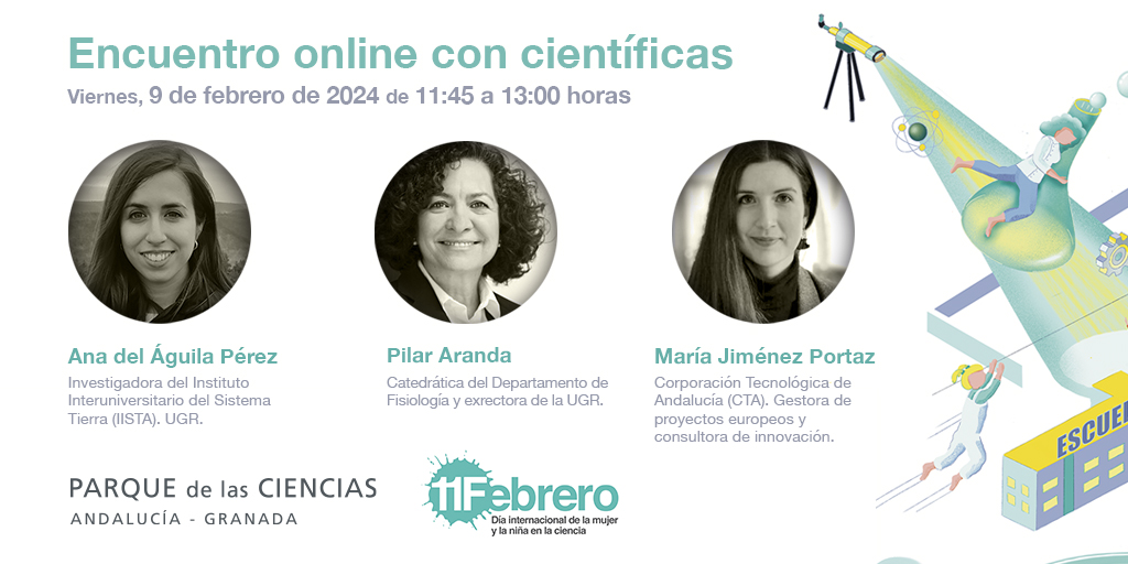 ⏳Cuentra atrás para el Encuentro con científicas ¿Te has apuntado ya?   
🗓Será el 9 de febrero de 11:45 a 13 horas. 
📌Se emitirá en directo a través del canal de YouTube del Parque de las Ciencias.  
✍️Inscríbete aquí: parqueciencias.com/encuentro-onli…
 #ProgramaCIMA #EducaciónParque