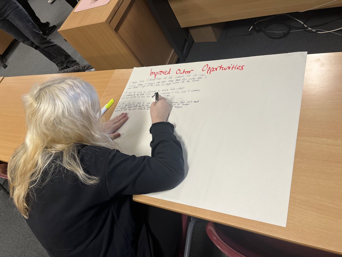 Pupils really enjoyed a workshop session with “A Place in Childhood” where they evaluated and discussed their plans to help improve our community #weareambitious @FalkirkHigh