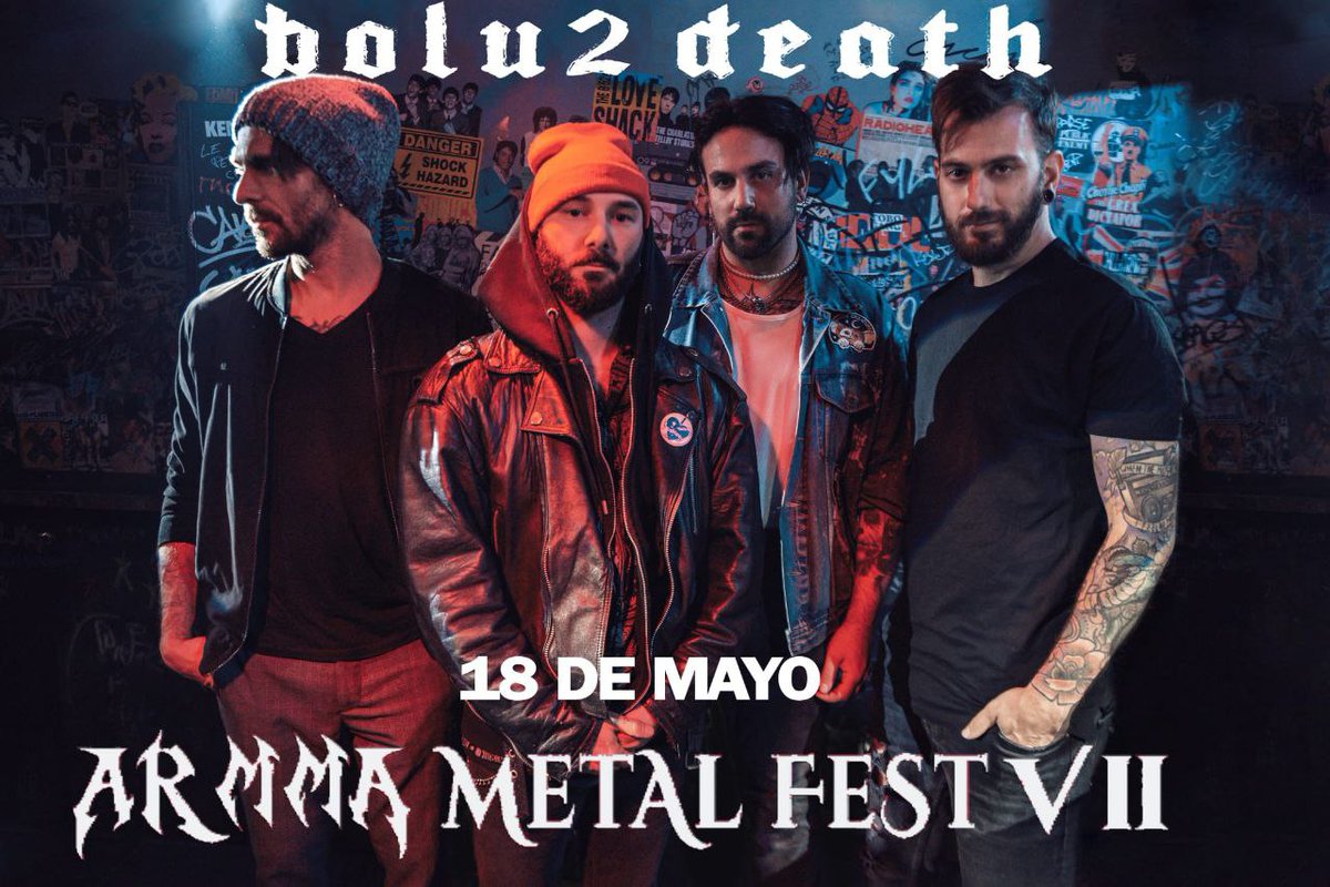 🎸Ya tenemos la segunda banda confirmada para el #ARMMAMetalFestVII, ¡los onubenses <a href="/Bolu2Death/">BOLU2 DEATH</a>!
Os esperamos el próximo 18 de mayo en #Albacete🤘
#HermanasDelMetal #MetalWomen