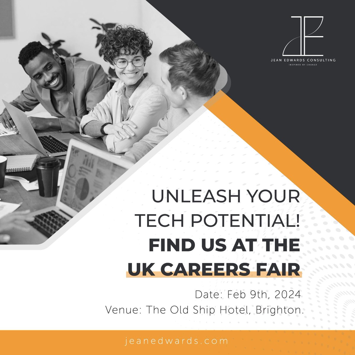 jeanedwardsltd's tweet photo. 🌐 Unleash Your Tech Potential! 🚀 Exciting news! We'll be making waves at @UKCareersFair on Feb 9th, at the Old Ship Hotel, Brighton. 🏨💡Dive into innovation, explore opportunities, and chart your career path with us! 🌟👩‍💻 #TechTalent #CareerOpportunities #UKCareersFair🚀 https://t.co/AEWCNEKNZC