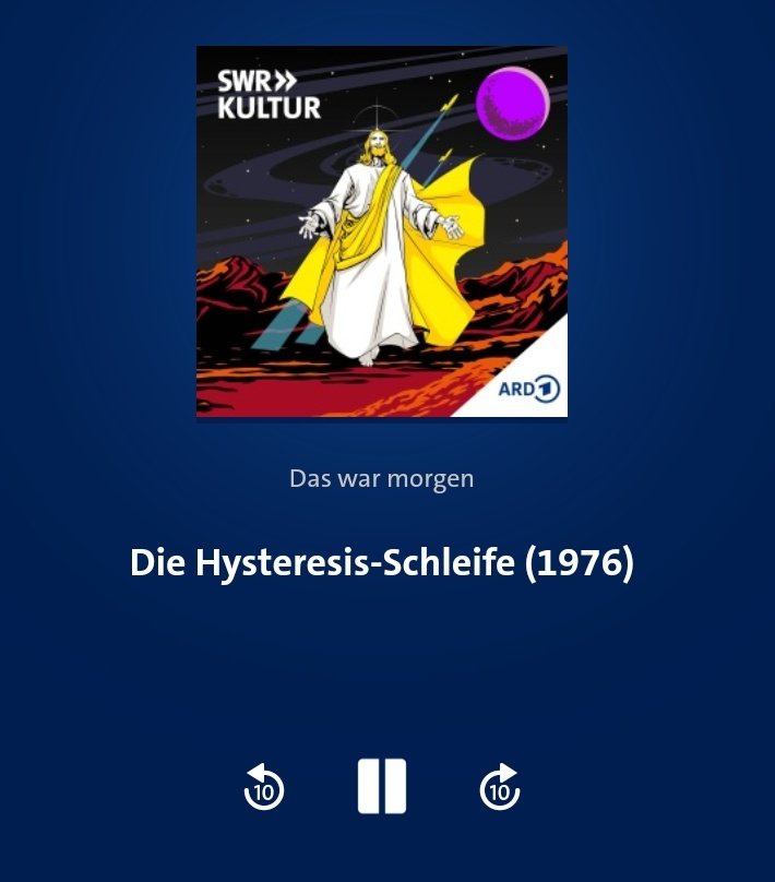 Im #podcast "Das war Morgen" von <a href="/hermannbella/">Dr. Isabella Hermann</a> und <a href="/aiki_mira/">Aiki Mira</a>: 
"Die Hysteresis-Schleife" aus dem Jahr 1976. Wie Bürokratie das Zeitreisen besiegt und warum Technologie noch lange kein Fortschritt bedeutet 🤖⬇️ #sciencefiction
book2look.com/book/SdKy4rHwe…