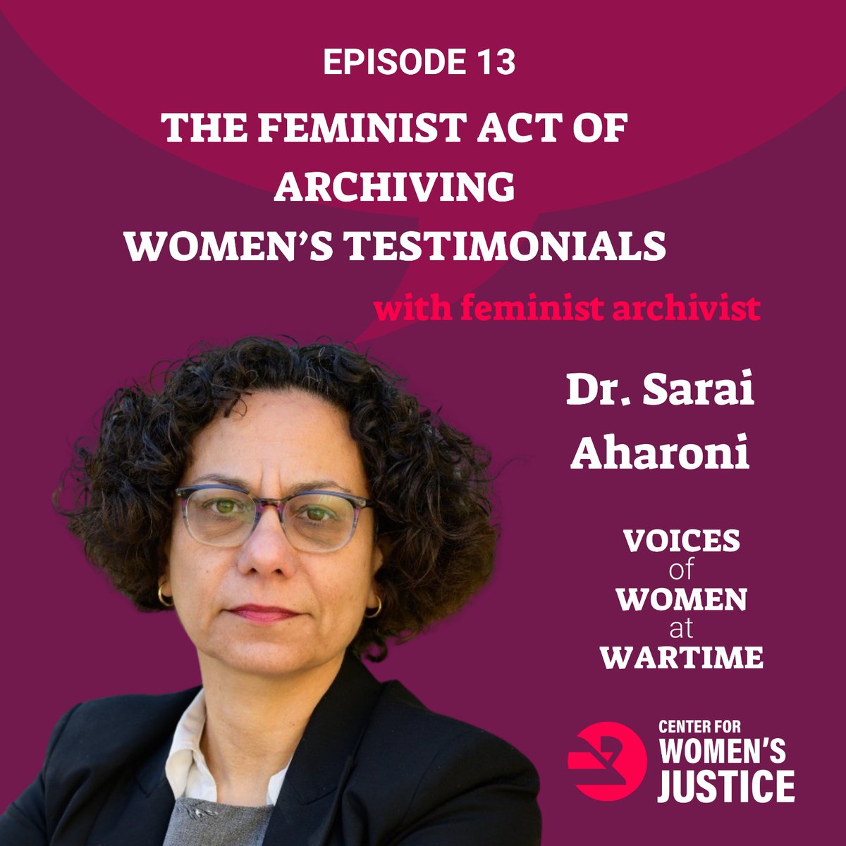 cwjisrael's tweet photo. 🎙️NEW PODCAST EPISODE:
The Feminist Art of Archiving Women's Testimonials
🎧LISTEN 👉 https://t.co/r18dT1VNfi 
Dr. Sarai Aharoni delves into historical, ethical and feminist questions about archiving women’s testimonies of sexual violence. 
Hosted by @rstomel and Rivkah Lubitch https://t.co/dmFcNjfAQn