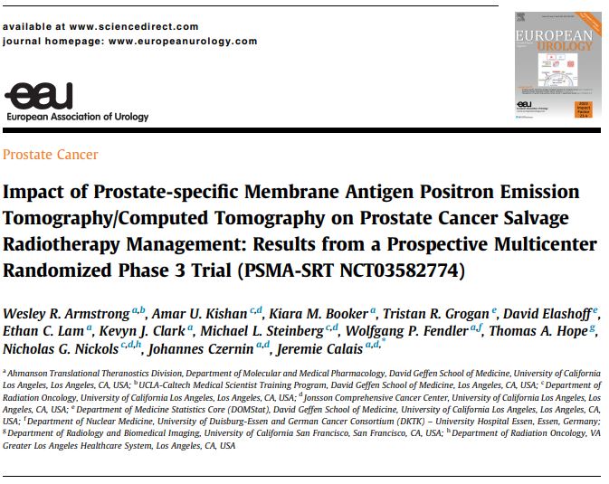 In the #PSMA #PETimaging arm of the randomized PSMA-SRT trial @UCLA and @UCSF, M1 disease was detected in ~10% and there was 18% more treatment escalation than in the control arm. Will this lead to improved PSA outcomes? Analysis is planned for 2025. sciencedirect.com/science/articl…