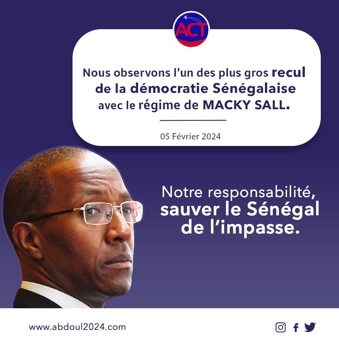 Le régime BBY a échoué. Tâchons de préserver le Sénégal et son Peuple des conséquences de cet échec. L’idéal serait de respecter la date du 25 février. Mais si cette date ne pouvait être tenue, ou si nous refusons le risque d’aller vers des élections sabotées, le débat doit…