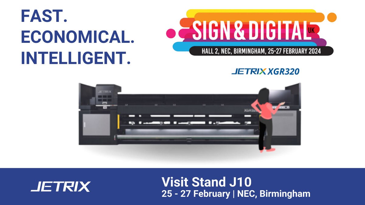 InkTecEurope1's tweet photo. FAST.
ECONOMICAL.
INTELLIGENT.

Discover this and more with the JETRIX printer series at Sign and Digital and the brand-new GUI system

Find out more - visit>>https://t.co/k9y0HwokgY

#SDUK #SignandDigital #LED #JETRIX #largeformatprint #wideformatprinting #flatbed #InkTec https://t.co/IRUuPoCmtY