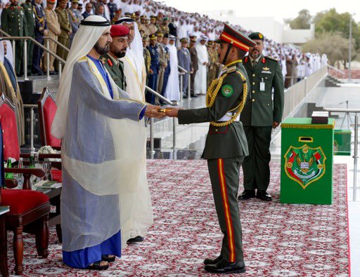 أثناء حفل تخريج مجموعة من المرشحين الضباط من كلية زايد الثاني العسكرية .. 
مصنع من مصانع الرجال في دولة الإمارات العربية المتحدة . 

يدٌ تبني .. ويدٌ تحمي .. 

حفظ الله دولتنا وشعبنا .. وأدام أمننا واستقرارنا .