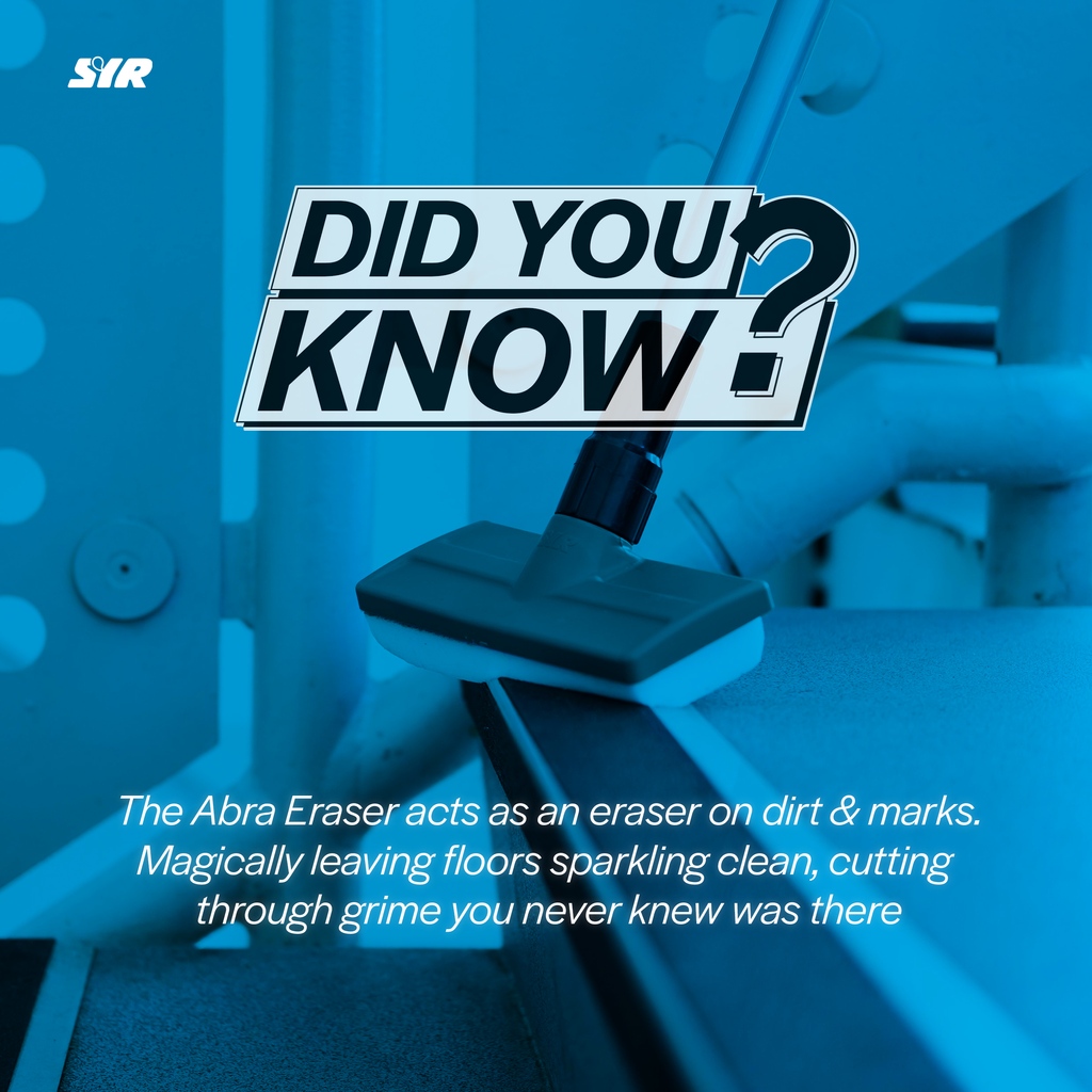 Abracadabra and the dirt is gone...
Remove stubborn stains and marks from your surfaces without the need for chemicals.

#magic #eraser #SYR #syrclean