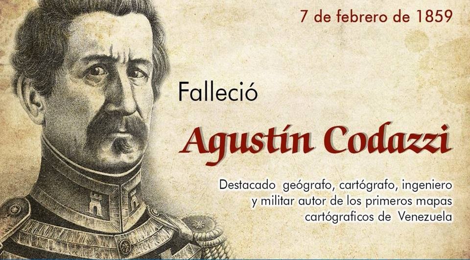 #Efemérides || El #7Feb del año 1859 falleció Agustín Codazzi, ingeniero militar, geógrafo y cartógrafo. Fundó la Colonia Tovar y escribió obras como: Resumen de la Geografía de Venezuela y el Atlas Físico-Político del territorio nacional.
#VenezuelaMonumental