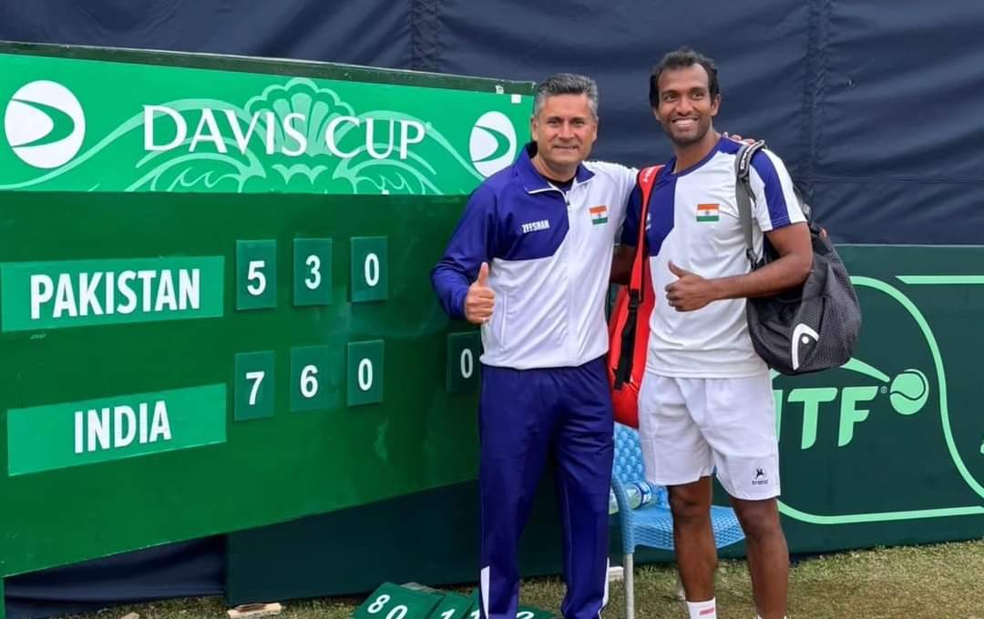 #Proud 

#IndianArmy congratulates Naib Subedar N Sriram Balaji &amp; the Indian Davis Cup Team for winning the 1st round of play-off against #Pakistan🇵🇰 4-0 &amp; proceed to Davis Cup World Group Stage-1.

#IndianArmy
#DavisCup 
#Tennis
#sport
#GarhwalRifles03