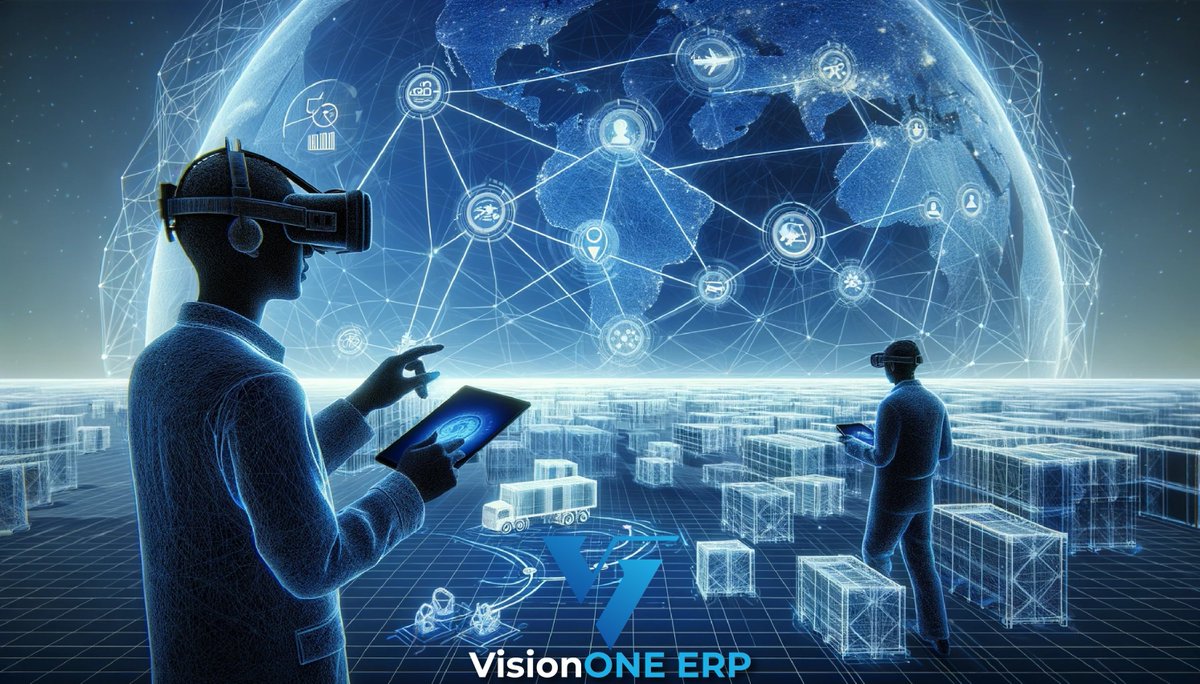 visiononeaccess's tweet image. Unlock the future of logistics management with Vision One ERP. Empower warehouse teams with cutting-edge AR headsets, revolutionizing inventory tracking and order fulfilment. #LogisticsInnovation #ARIntegration #EfficientOperations #VisionPro