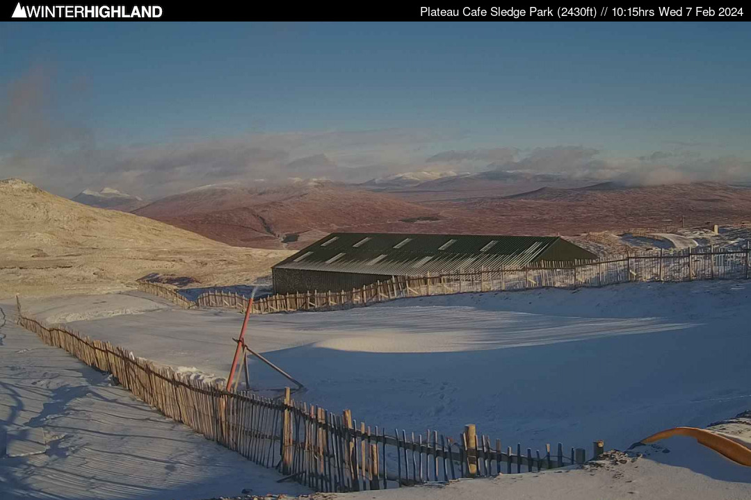 It's a stunning morning on the mountain. Access Chair and sledging slope open. Staff working to connect things up again on the upper mountain. #glencoe #winterfun #sledging