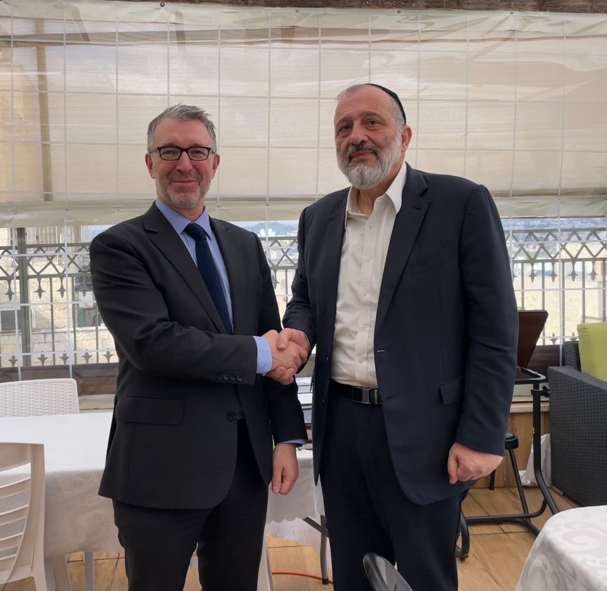 Yesterday I met with the head of Shas party, @ariyederi. We had an interesting and useful discussion of various issues on Gaza and the challenges of the current situation in the region.