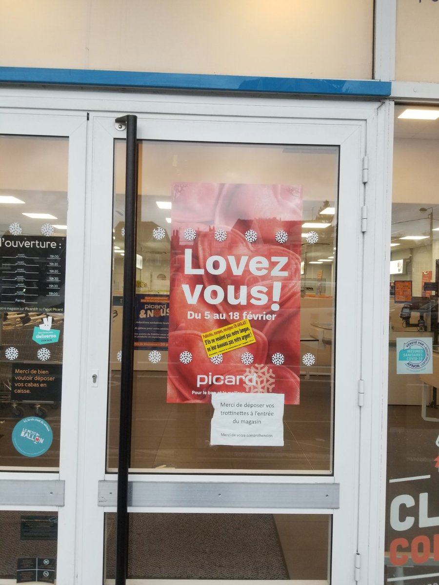 Corrector4's tweet photo. Chez Picard, la langue française est surgelée...#jecollecontreletoutanglais https://t.co/CaRLsvJ3iP