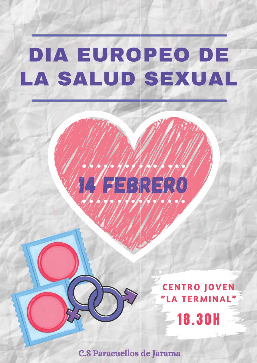 IDEOTUR's tweet photo. El día 14 de febrero se celebra el Día Europeo de la salud sexual. En el Centro Joven "La Terminal" de Paracuellos de Jarama se organiza esta actividad guiada por profesionales de la salud https://t.co/n3MJunWNox
