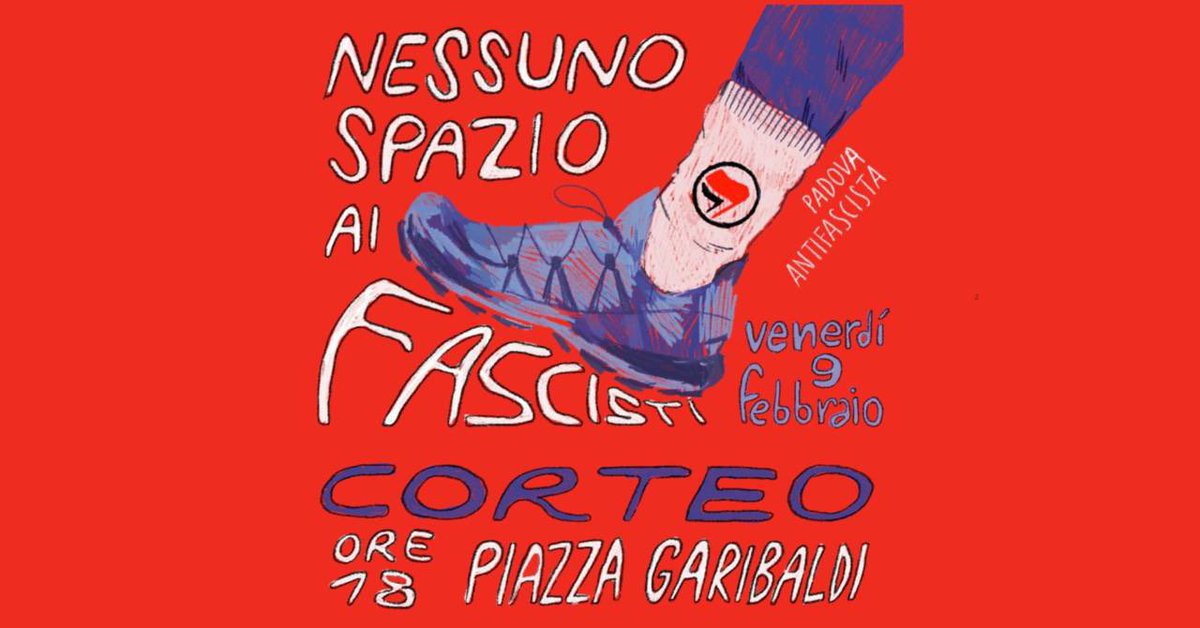 Padova: nessuno spazio al fascismo

Corteo antifa in seguito all'aggressione a cinque giovani. Venerdì 9 febbraio con ritrovo alle 18 in piazza Garibaldi.

⬇️ ⬇️⬇️

globalproject.info/it/in_moviment…