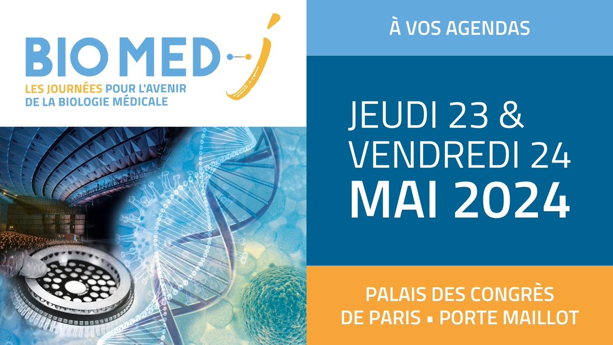 À VOS AGENDAS : Congrès BIOMED-j 2024 Le 23 et 24 mai, nous vous attendons nombreux ! Retrouvez toutes les infos et le programme par ici 👉 congres-biomedj.fr