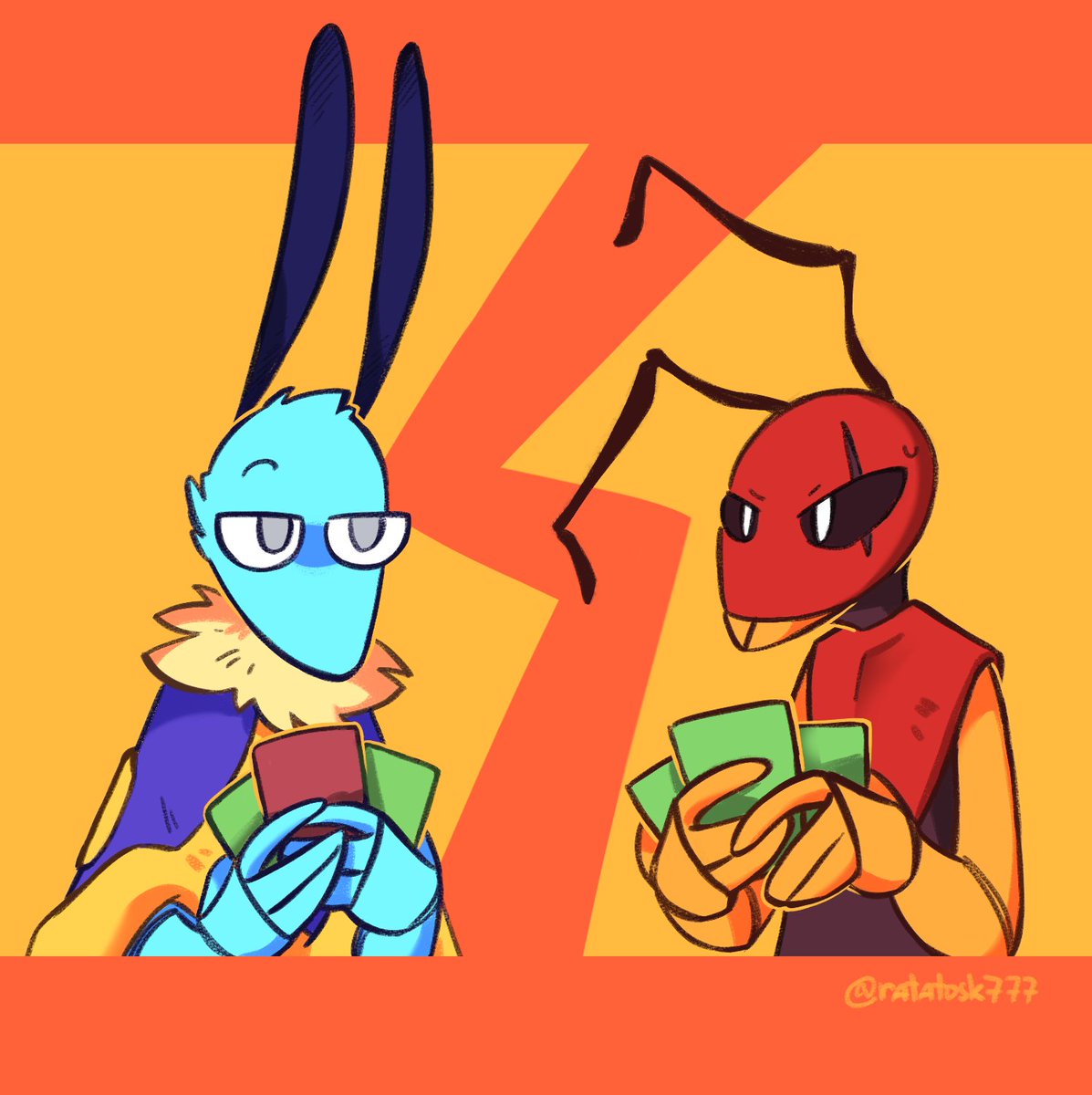 ratatosk777's tweet photo. a doodle I drew for something else a while ago, that I never finished. also woah bright colors. I'm still not sure it's my thing to draw stuff bright and saturated #BugFables https://t.co/mYhl8lZfGT