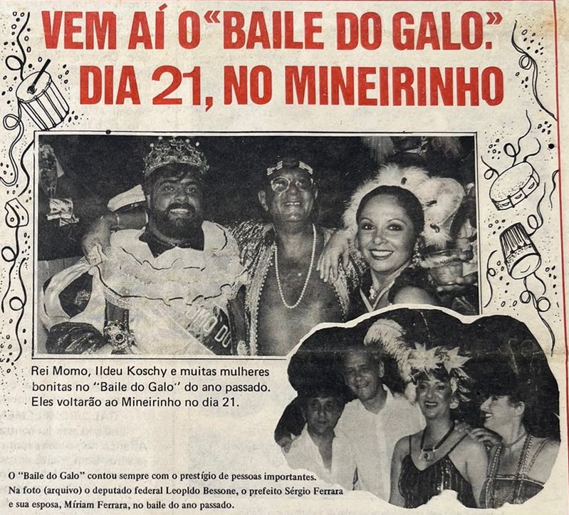 rafaelsperez's tweet photo. 7º BAILE DO GALO
21/02/87, no Mineirinho
Com Bateria da Canto da Alvorada, Banda Brasil Exportação e Lulu do Império https://t.co/fouMPZAloI