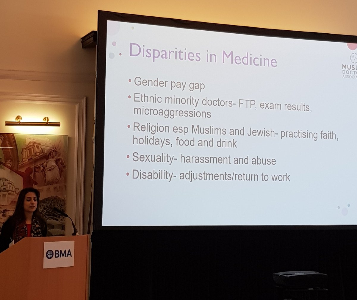 GP and @Muslimdoctors association chair @hinajshahid talks about how sexism often intersects with factors such as ethnicity and religion creating 'multiple marginalisation' with workplaces, often leading to burnout and moral injury.