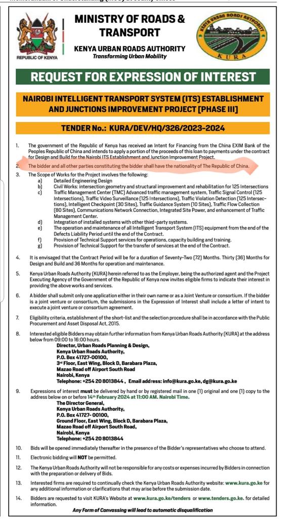 WehliyeMohamed's tweet image. 1/2 We never learn. KK admin copying bad habits of Jubilee admin. A Chinese bank finances a Chinese company to build stuff in Kenya. Chinese bank pays Chinese contractor in China. Money never arrives in Kenya. Chinese contractor imports materials from China &amp;amp; dents our currency