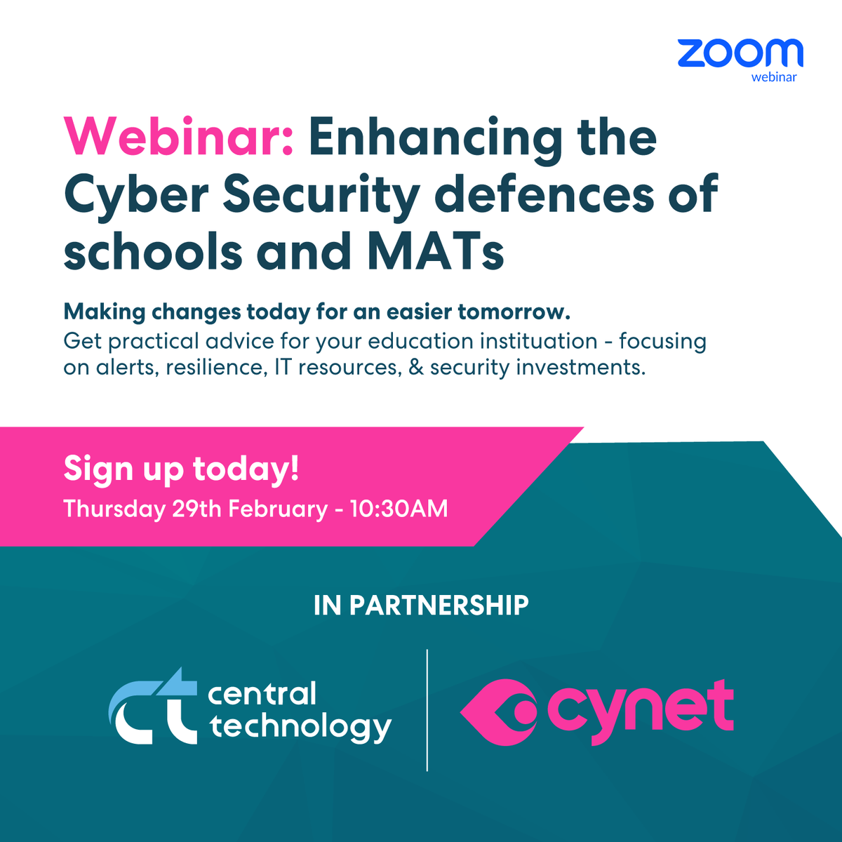 CentralTechLtd's tweet photo. Based on these insights, we're joining our cyber security partner @Cynet360 for a webinar focusing on enhancing your cyber security defences as an education institution. 💪🏻 

➡️ Secure your spot by signing up here: https://t.co/pemh9zj8OH #cybersecurity #EdTech https://t.co/FlhmnKfi2a
